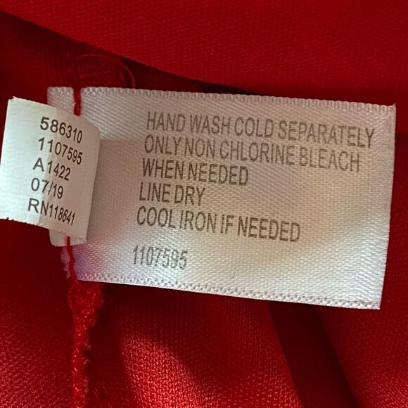 Sold! Lane Bryant Womens Blouse Size 24 Red Scalloped Lace Peplum Shirt Top - Picture 11 of 11